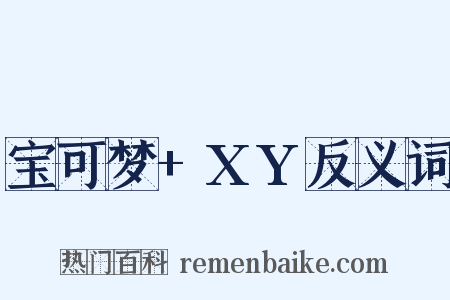 宝可梦+XY反义词是什么意思的图片